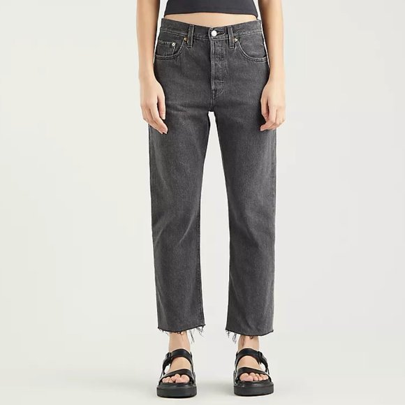 Levi's Women's Straight Leg Jeans - Black - Picture 1 of 10